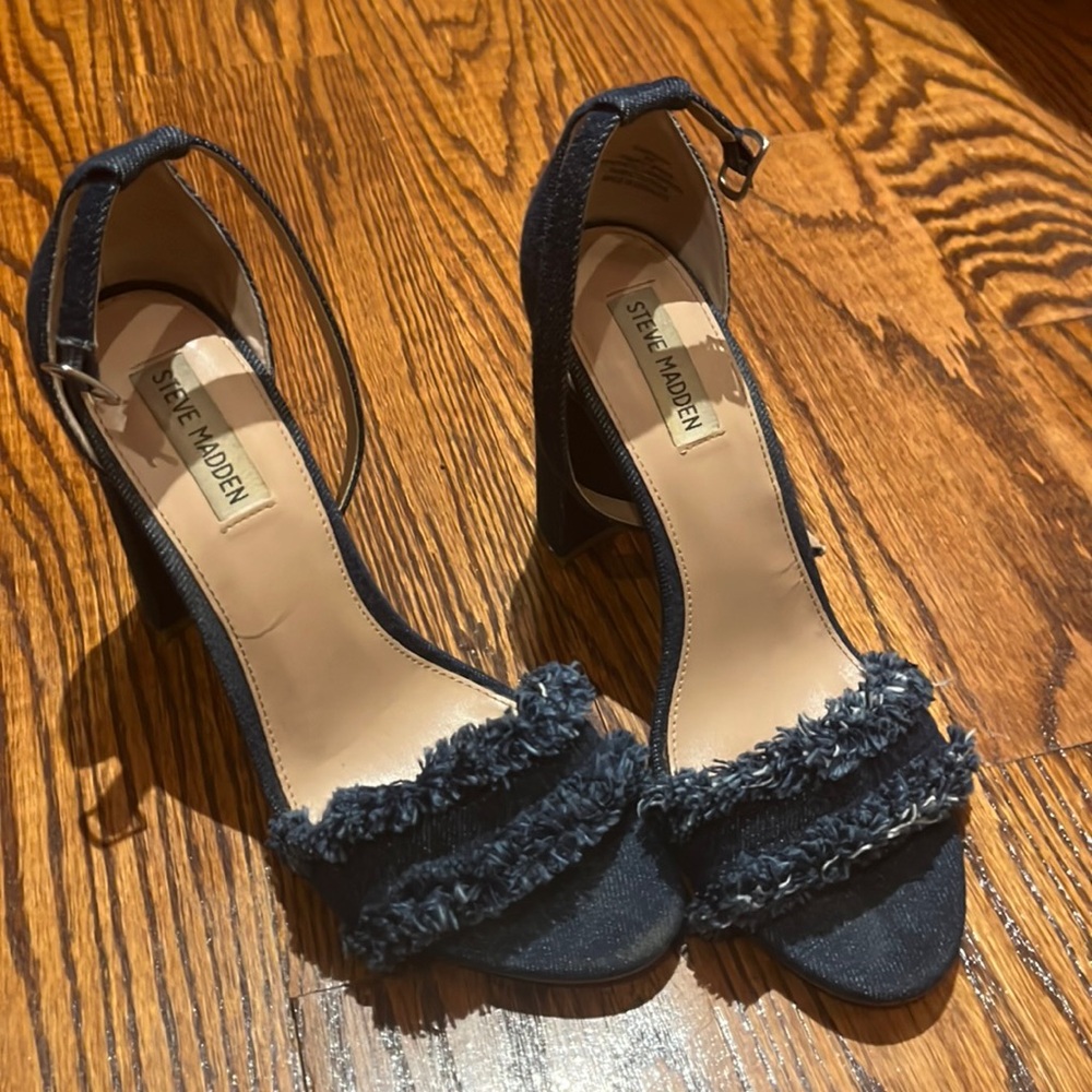 Denim Sandal Heels